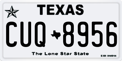 TX license plate CUQ8956