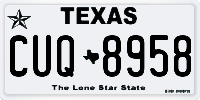 TX license plate CUQ8958
