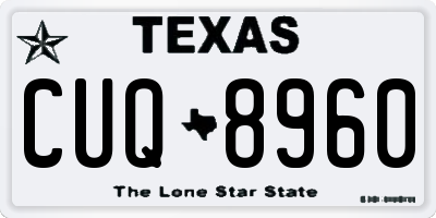 TX license plate CUQ8960