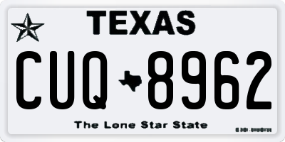 TX license plate CUQ8962