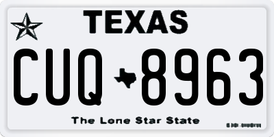 TX license plate CUQ8963