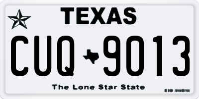TX license plate CUQ9013