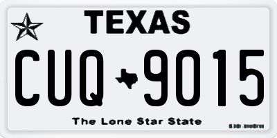 TX license plate CUQ9015