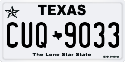 TX license plate CUQ9033