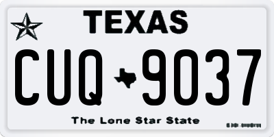 TX license plate CUQ9037
