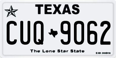 TX license plate CUQ9062
