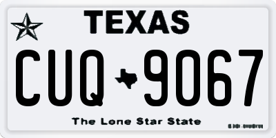 TX license plate CUQ9067
