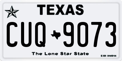 TX license plate CUQ9073