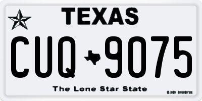 TX license plate CUQ9075