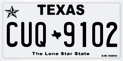 TX license plate CUQ9102