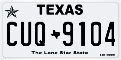 TX license plate CUQ9104