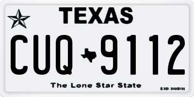 TX license plate CUQ9112
