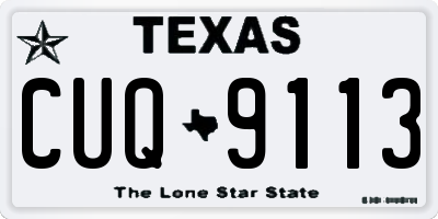 TX license plate CUQ9113
