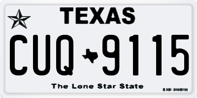 TX license plate CUQ9115