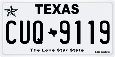 TX license plate CUQ9119