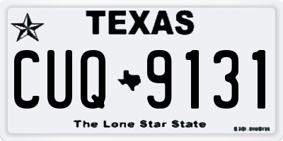 TX license plate CUQ9131