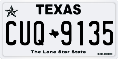 TX license plate CUQ9135