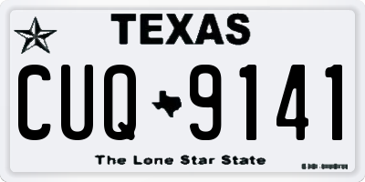 TX license plate CUQ9141