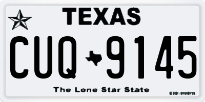 TX license plate CUQ9145