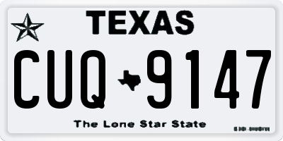 TX license plate CUQ9147