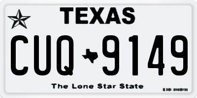 TX license plate CUQ9149