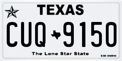 TX license plate CUQ9150