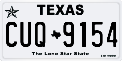 TX license plate CUQ9154