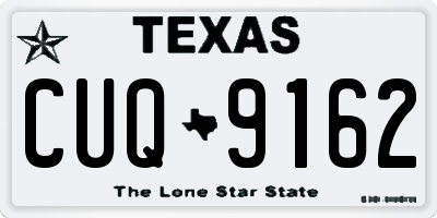 TX license plate CUQ9162