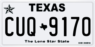 TX license plate CUQ9170