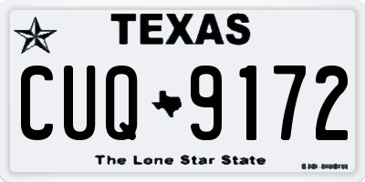 TX license plate CUQ9172