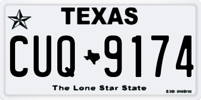 TX license plate CUQ9174