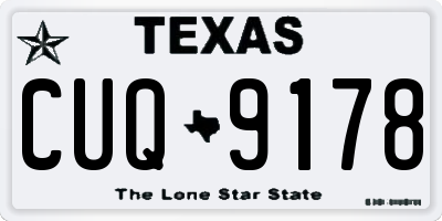 TX license plate CUQ9178