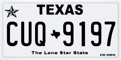 TX license plate CUQ9197