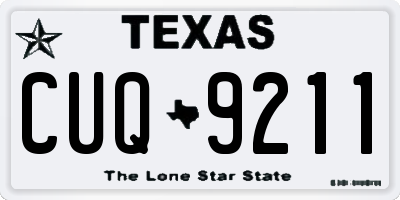 TX license plate CUQ9211