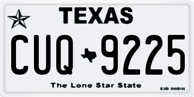 TX license plate CUQ9225