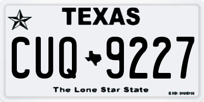 TX license plate CUQ9227
