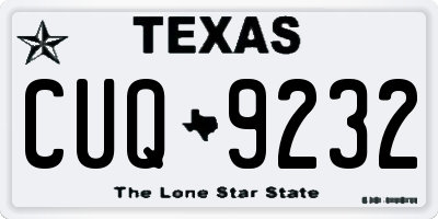 TX license plate CUQ9232