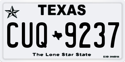 TX license plate CUQ9237