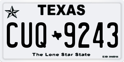 TX license plate CUQ9243