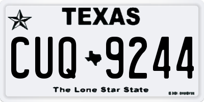 TX license plate CUQ9244