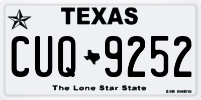TX license plate CUQ9252