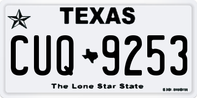 TX license plate CUQ9253