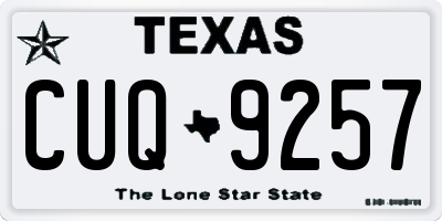 TX license plate CUQ9257