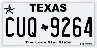 TX license plate CUQ9264