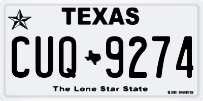 TX license plate CUQ9274