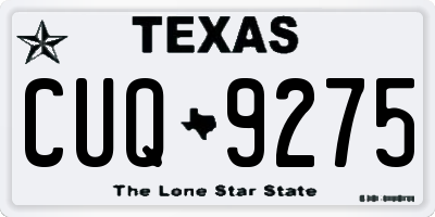TX license plate CUQ9275
