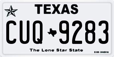 TX license plate CUQ9283