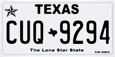 TX license plate CUQ9294