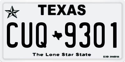 TX license plate CUQ9301