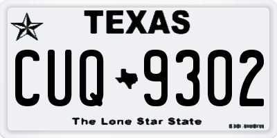 TX license plate CUQ9302